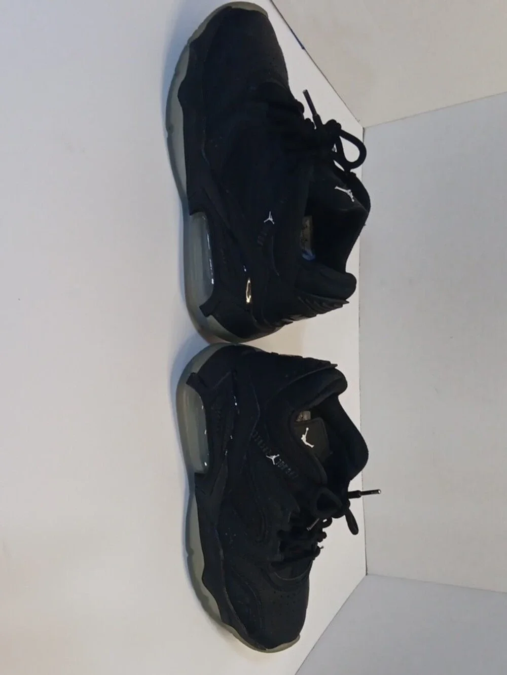Jordan Kids Black Sneakers with White Jumpman Logo